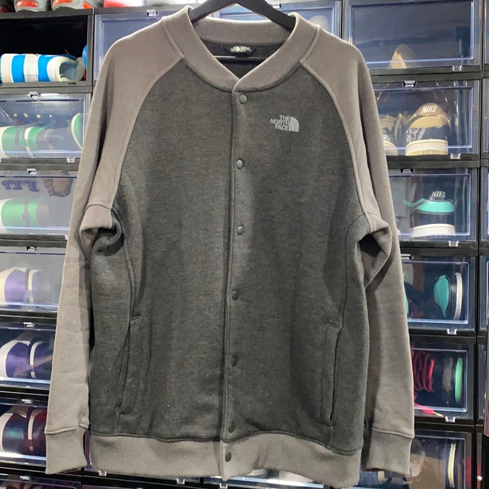 THE NORTH FACE TEDDY VARSITY STYLE JACKET GREY XL